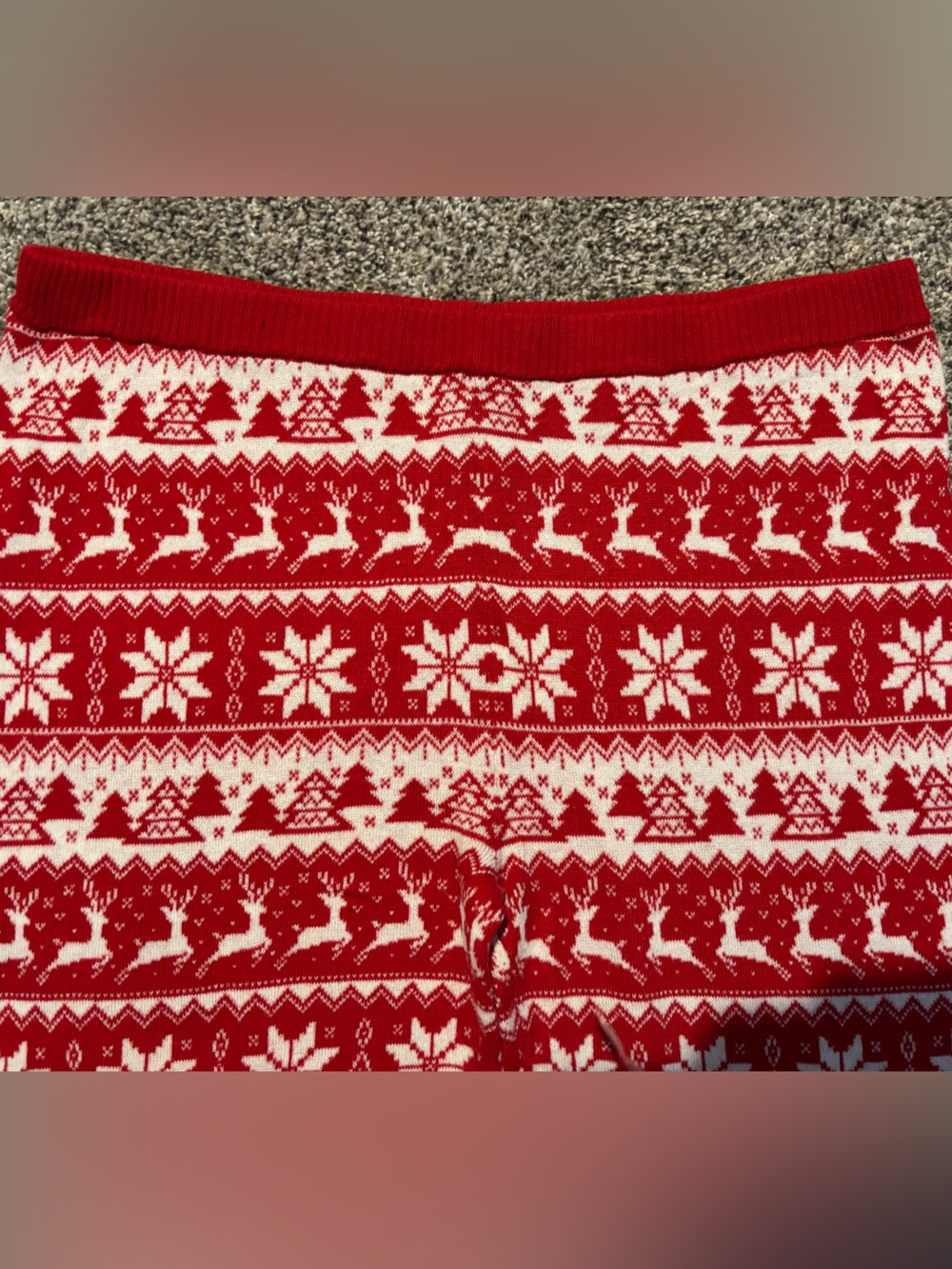 Mossimo Supply Co. Red and White Knit Lounge Pants - Picture 3 of 5